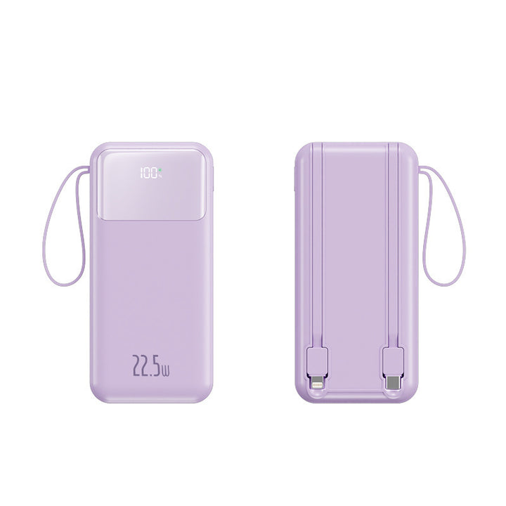 Bærbar powerbank med ekstra håndleddsrem og smart LED-skjerm Skanto