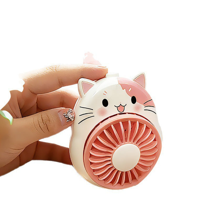 Dame Bærbar Håndvifte med søtt Katte-design Skanto