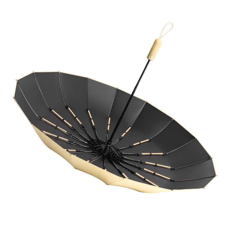 Damer elegant folder paraply med slitesterk strukturdesign Skanto