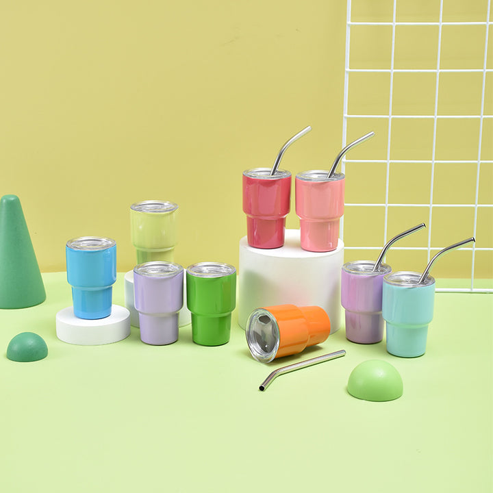 Unisex Isolert Drikkebecher med Rustfritt Stål Straw Skanto
