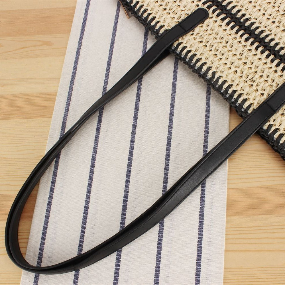 Elegant strandveske med moderne striper Skanto