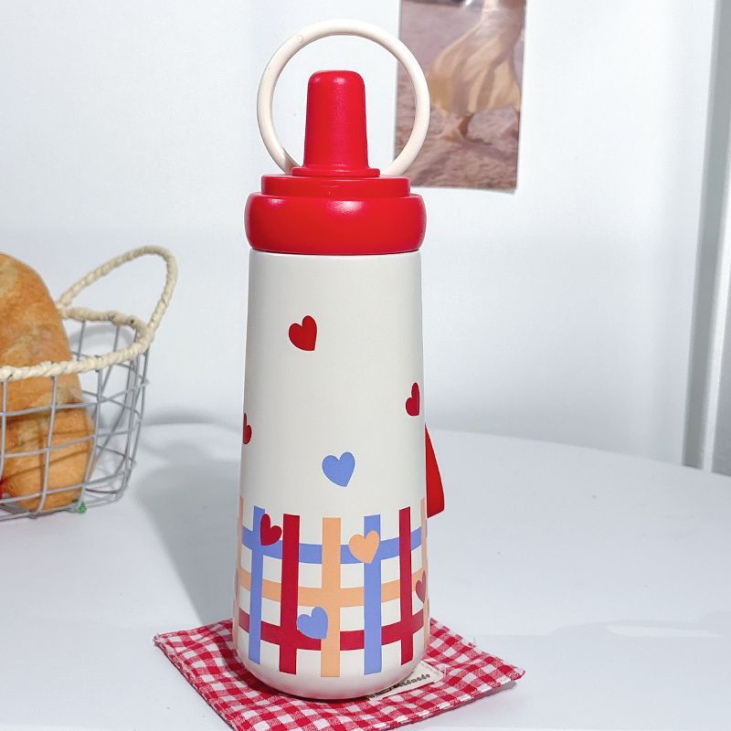 Damen stilvolle Trinkflasche mit elegantem Schleifenmotiv Skanto