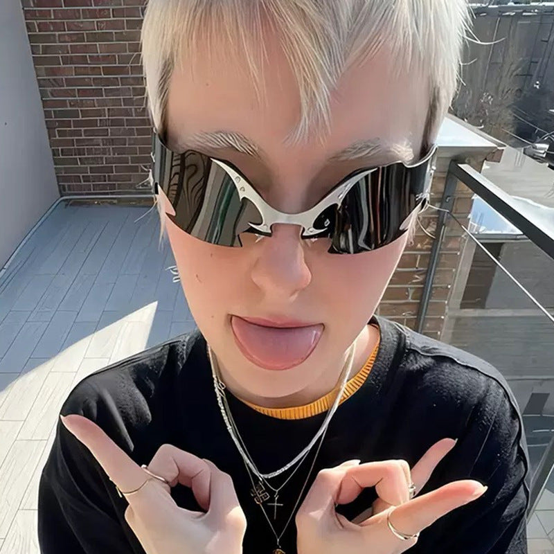 Dame futuristisk sportssolbrille Skanto