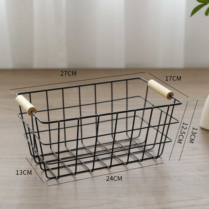 Unisex Ledningsoppbevaringskurv med ergonomiske trehåndtak Skanto