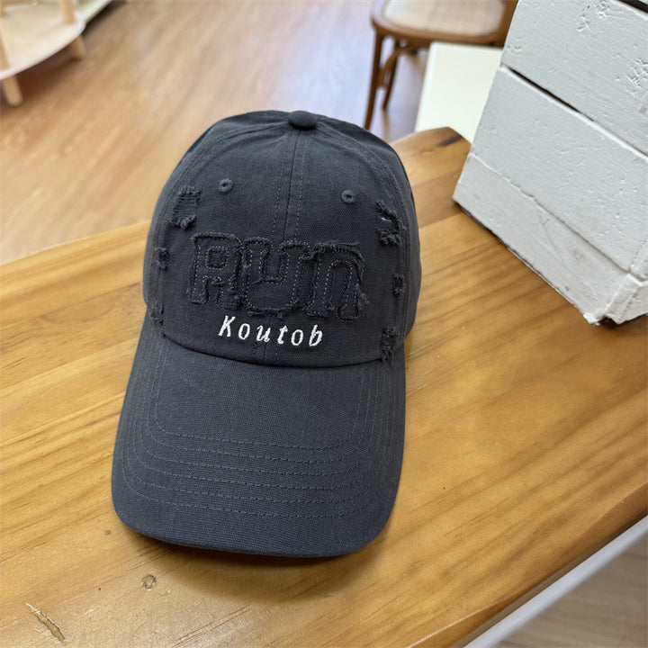 Men's Distressed Embroidered Baseball Cap Skanto
