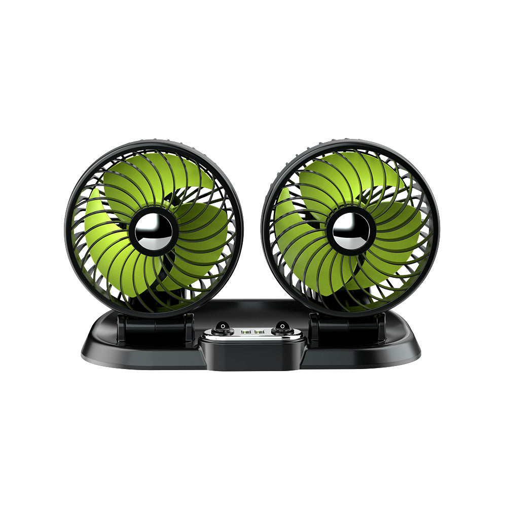 Dual-Head Bærbar Bil Ventilasjonsvifte Skanto