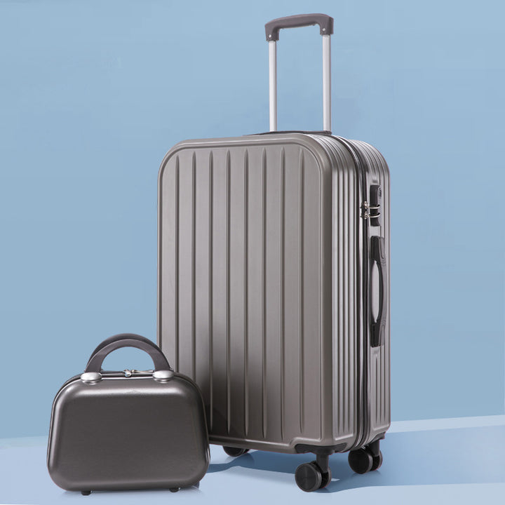 Unisex stilleggende rippled hard-shell koffert Skanto