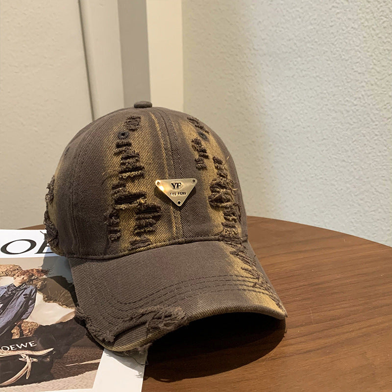 Damer's Slittet Denim Baseball Cap Skanto 1784084082