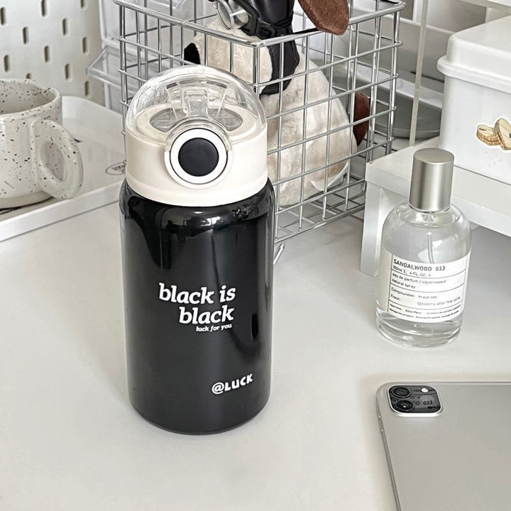 Damen Isoliertrinkflasche mit innovativem Klappdeckel und praktischem Griff Skanto