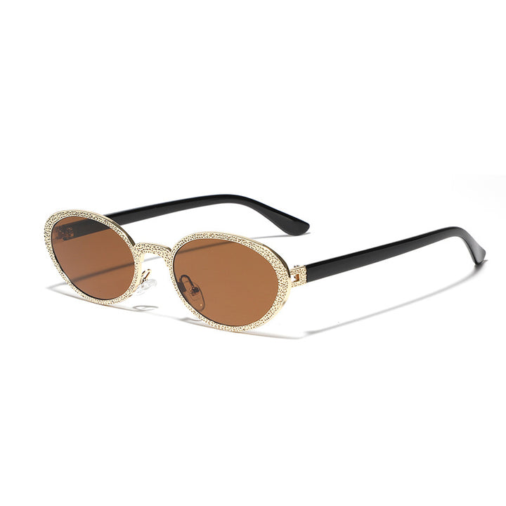 Dame Glamourøs solbrille med glitrende rammedekorasjon Skanto