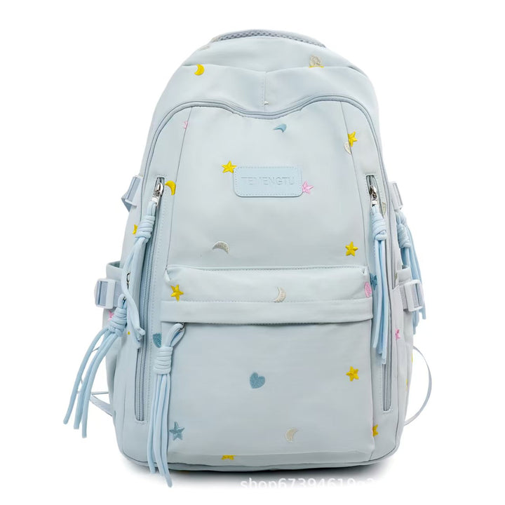 Multi-Lomme Brodert Ryggsekk Skanto