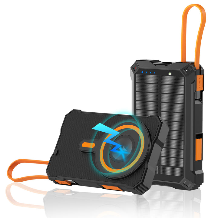 Solar-drevet powerbank med trådløs lader Skanto