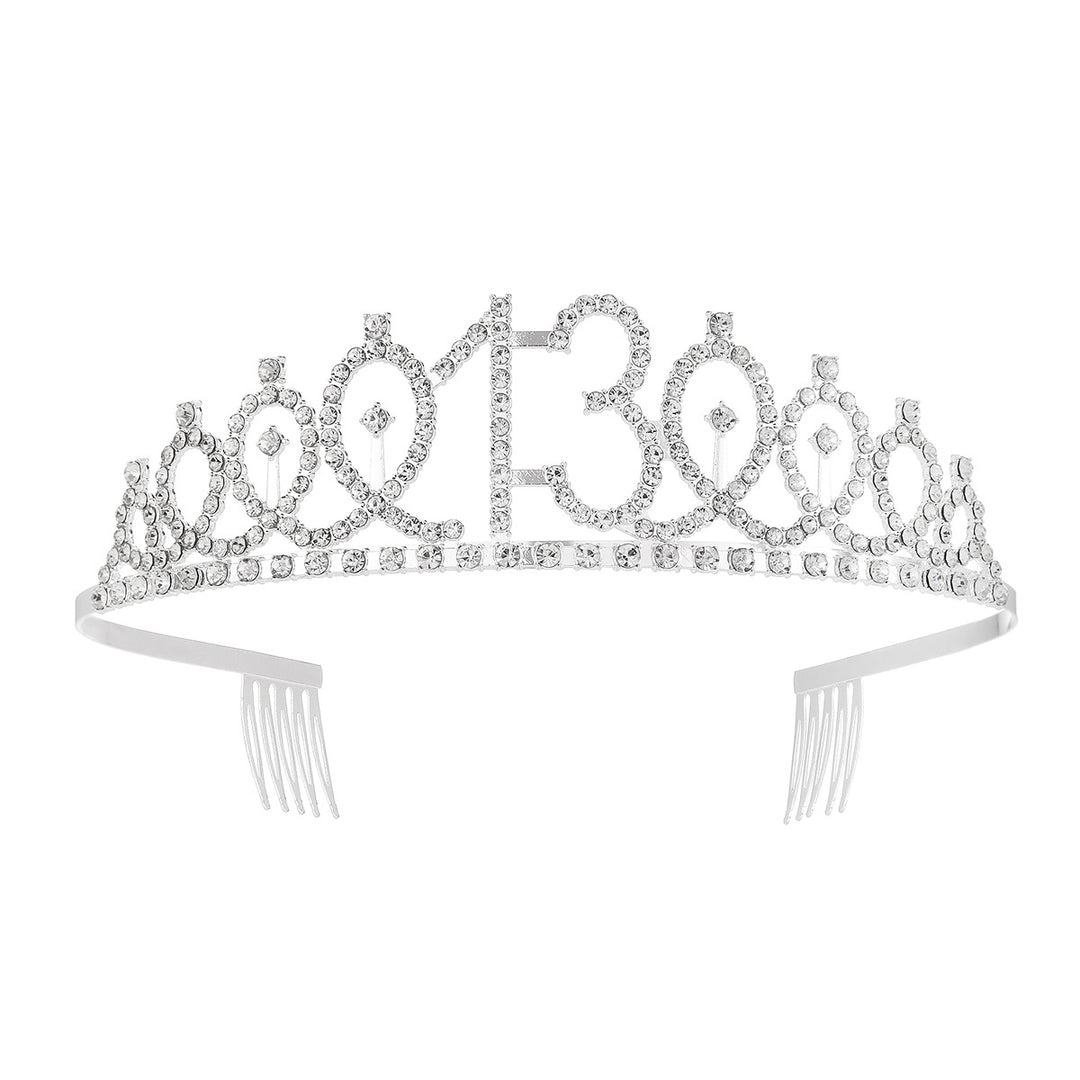 Damer krystall dekorert tiara med elegant design Skanto