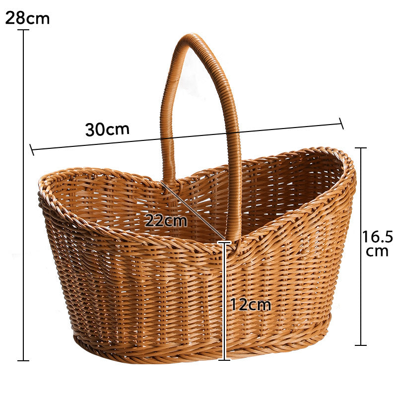 Unisex Kurv med ergonomisk håndtak og naturlig kurvfletting Skanto