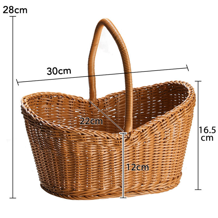 Unisex Kurv med ergonomisk håndtak og naturlig kurvfletting Skanto