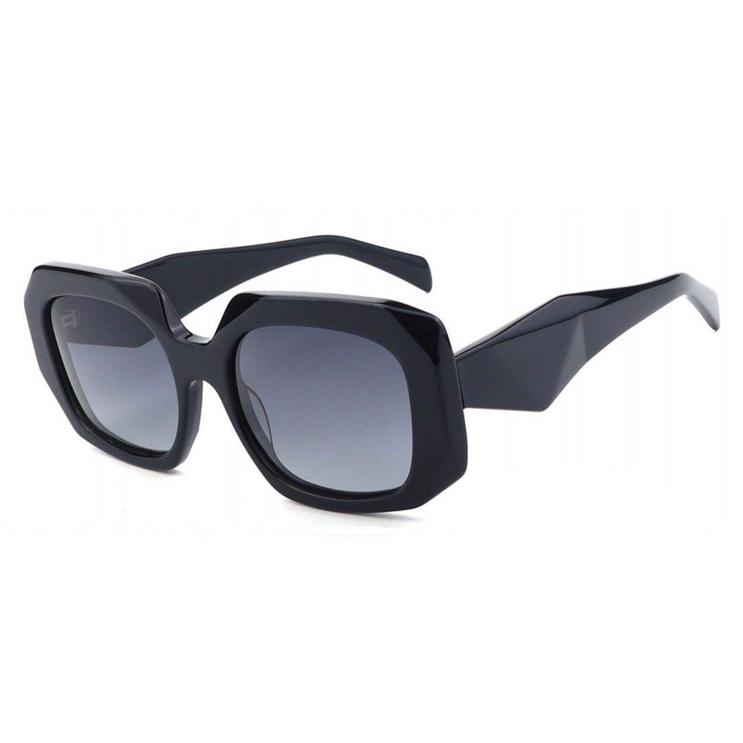 Dame oversized solbrille med innovativ ramme og moderne geometri Skanto