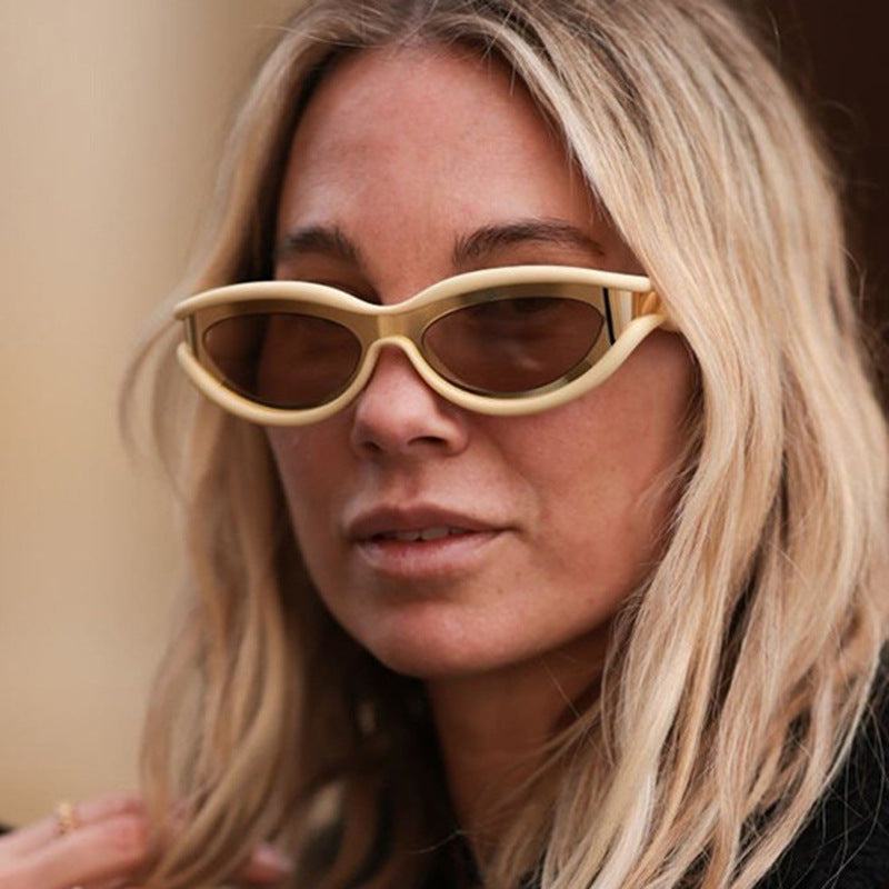Damer Cat-Eye solbriller med beskyttende UV-beskyttelse og stilige rammer Skanto