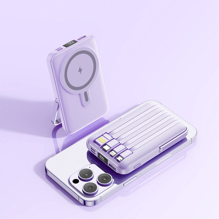 Bærbar Powerbank med multifunksjonelle ladekabler Skanto