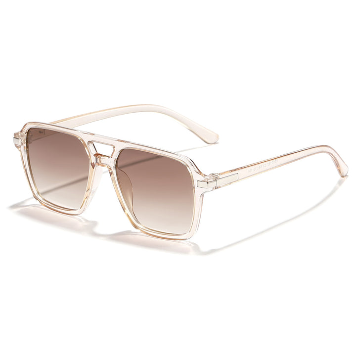 Dame firkantet solbrille med elegant gjennomsiktig ramme Skanto
