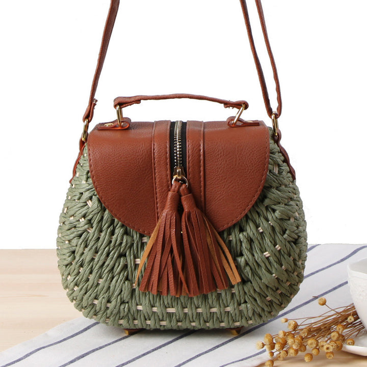 Håndbag med Unikt Flettet Design og Elegant Klaff Skanto