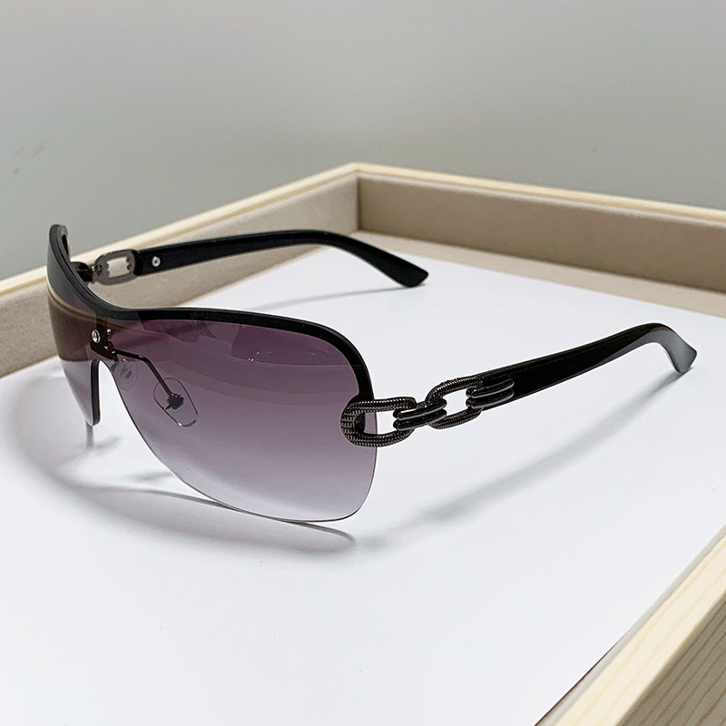 Unisex Chic Shield Solbriller Skanto