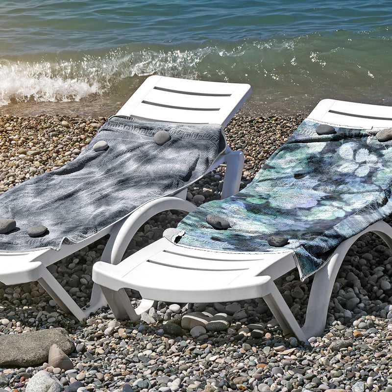 Strandhåndkle i hudvennlig mikrofiber med kreativ mønstermiks Skanto