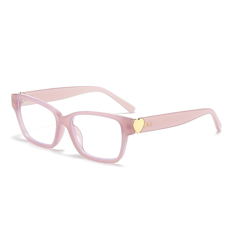 Dame moterik kvadratisk solbrille med hjerte-senter Skanto