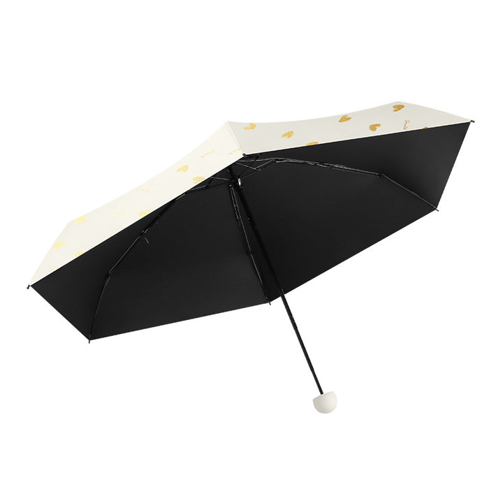Dame UV-beskyttende sammenleggbar paraply med innovativt design Skanto