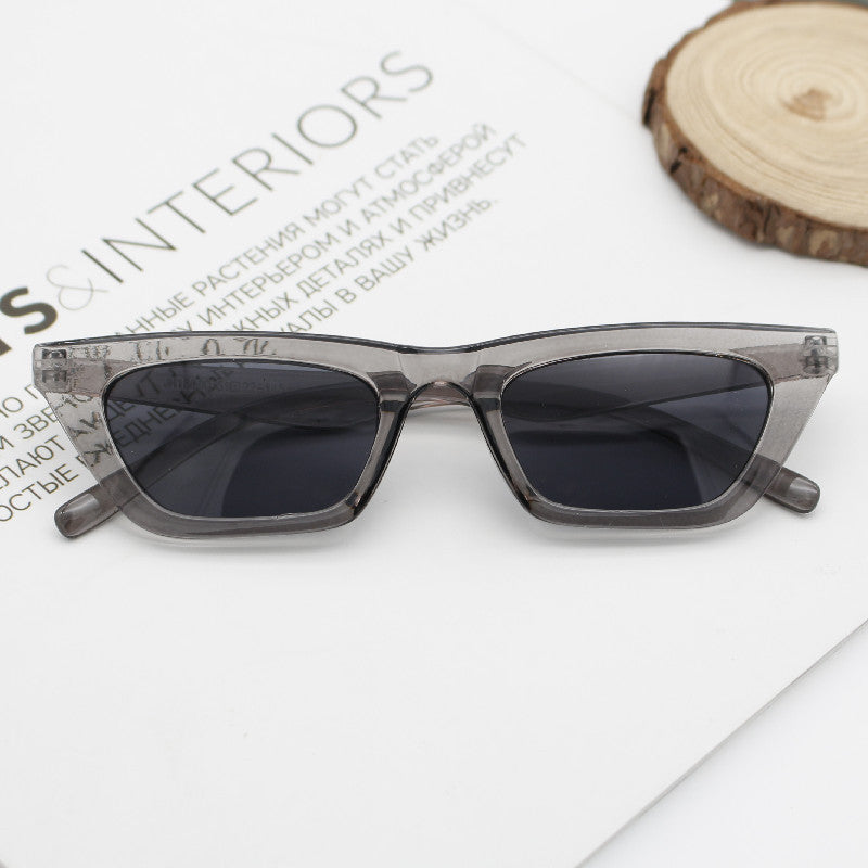 Dame geometrisk solbrille med raffinert plastikkramme Skanto