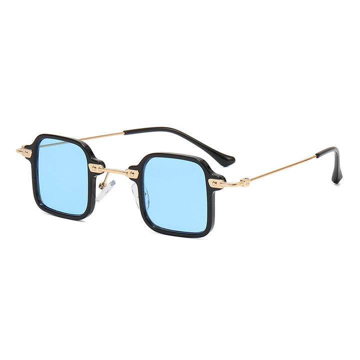 Dame geometrisk solbrille med stilfull metallramme Skanto