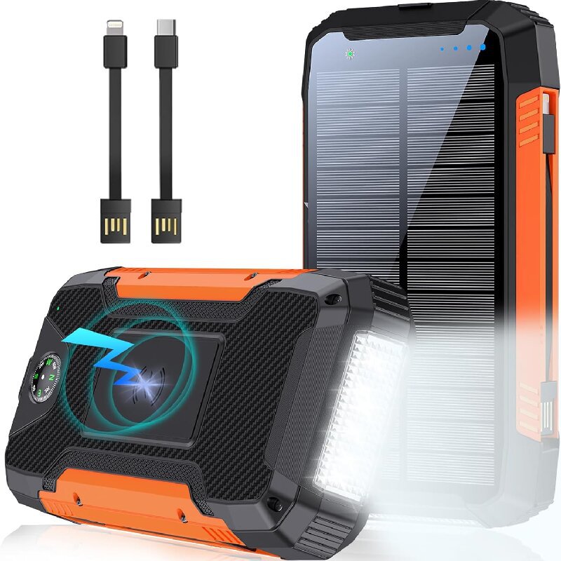 Robust Solcelle-Powerbank med Multifunksjonell Ladeport Skanto