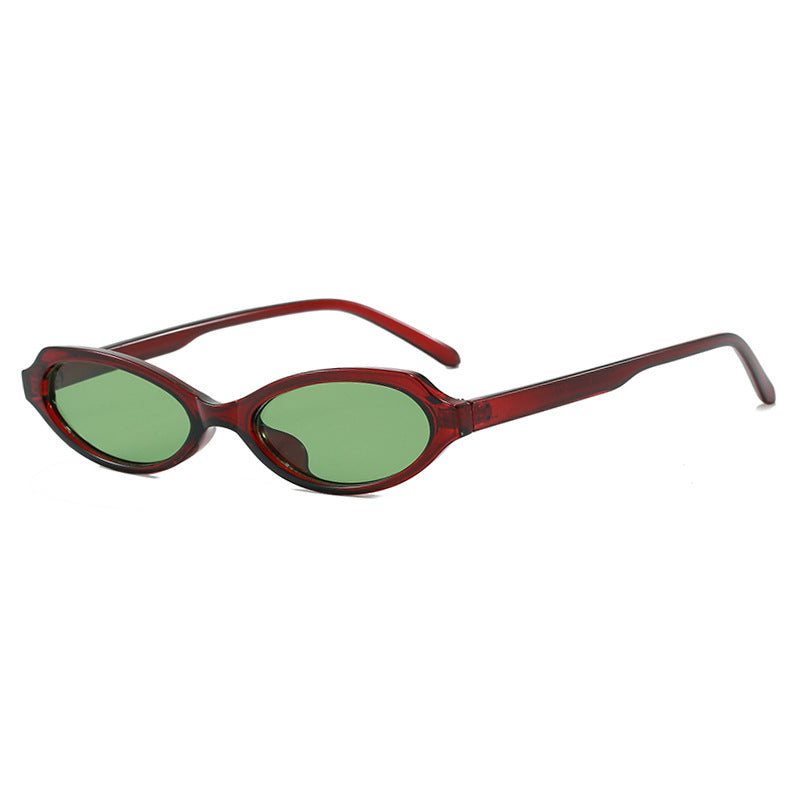 Damer elegante solbriller i stilig oval design Skanto