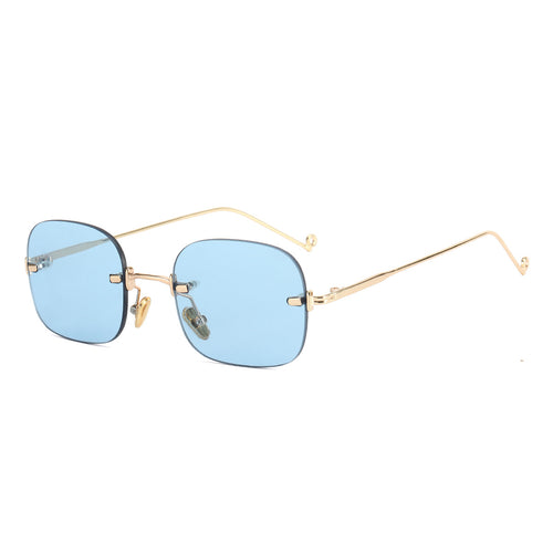 Damer Elegant kvadratisk solbrille med luksuriøs metallramme Skanto