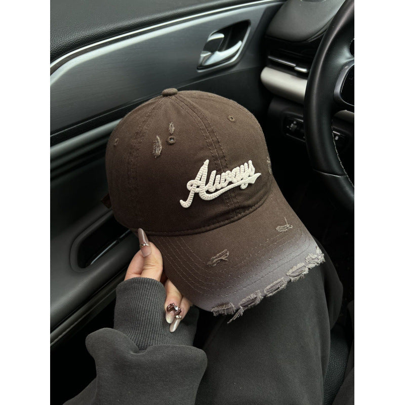 Kvinnenes slitte denim stil baseball cap Skanto