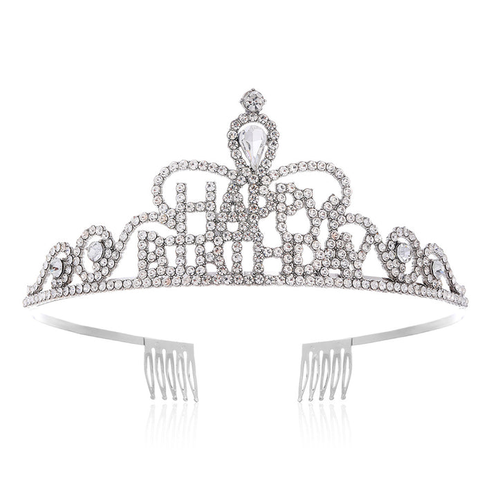 Dame Funkenkrone med "Happy Birthday" skrift Skanto