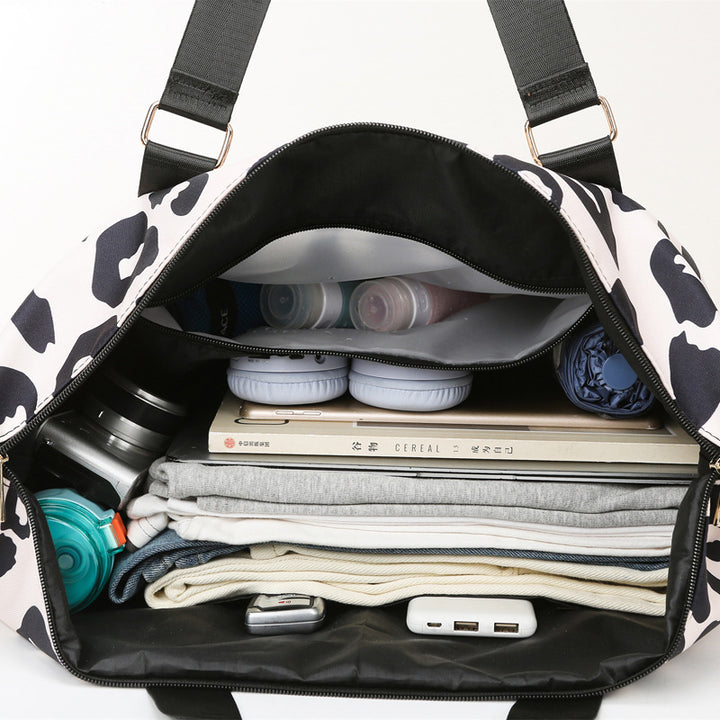 Sporty tote bag with elegant leopard pattern Skanto