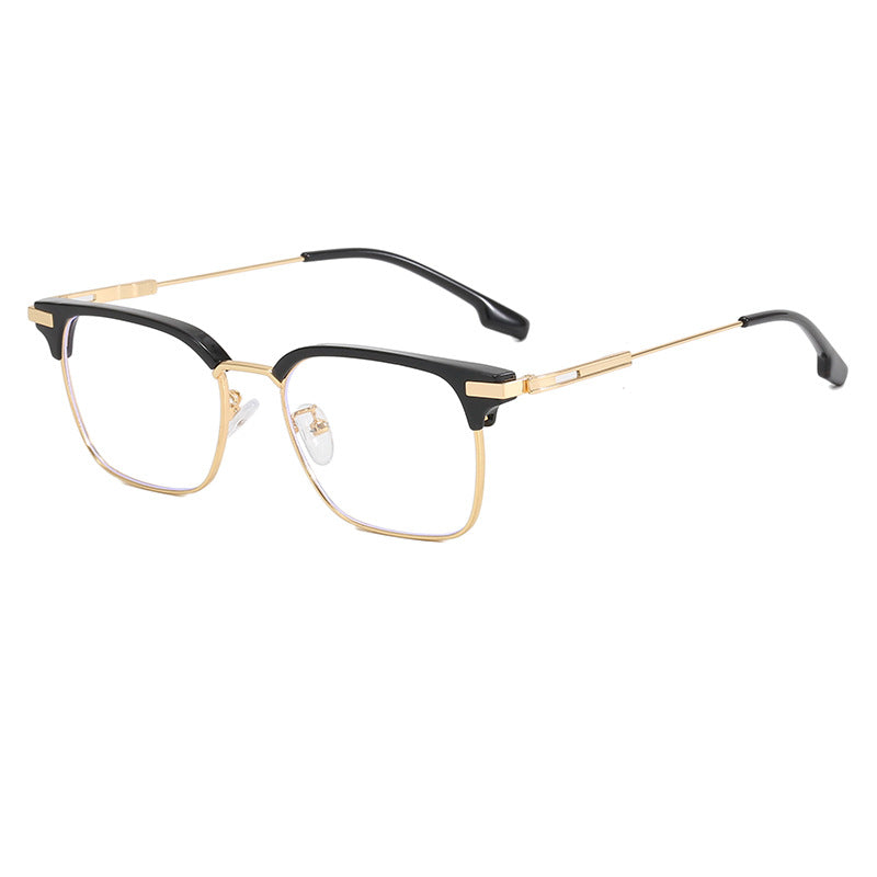 Dame kvadratisk solbrille med lett metallramme og brede stenger Skanto
