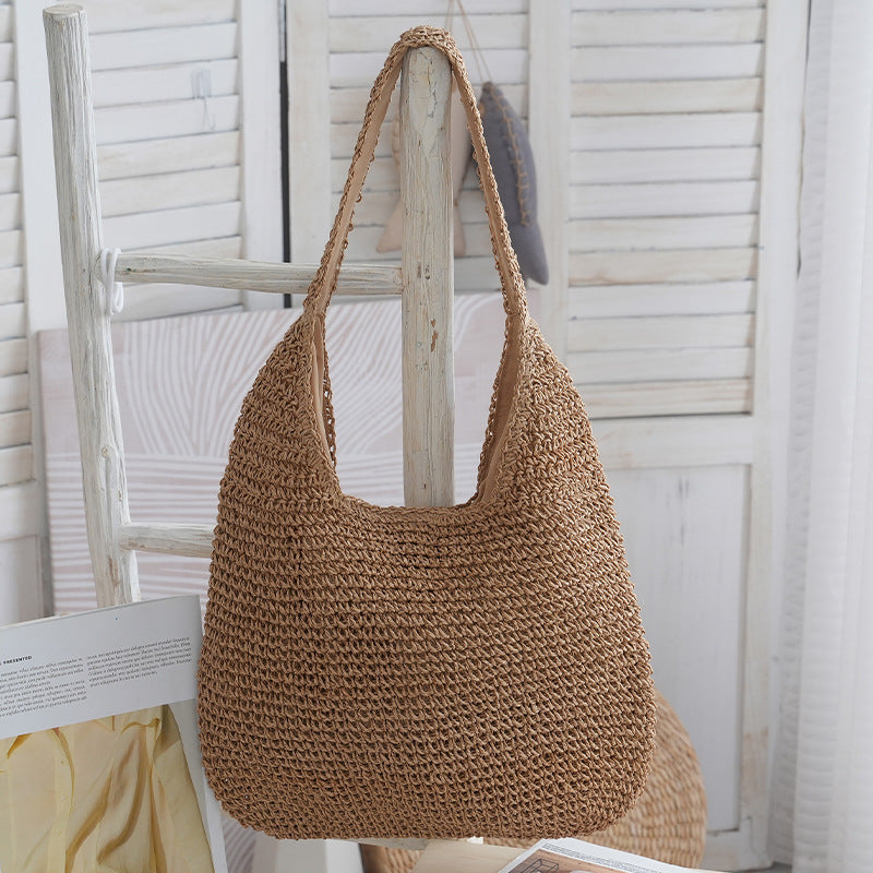Håndlaget shopper-veske i naturmaterialer Skanto