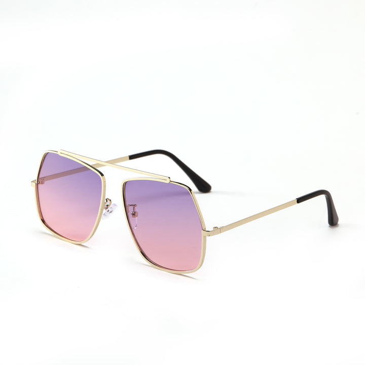 Dame polygonal solbrille med elegant, moderne ramme Skanto