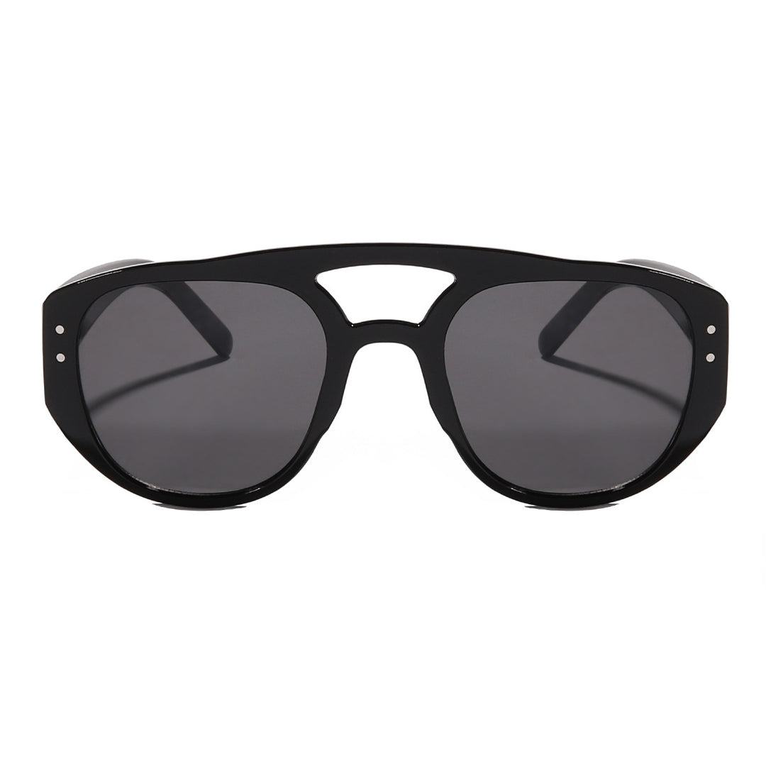 Dame oversized solbrille med moderne, strukturert ramme Skanto