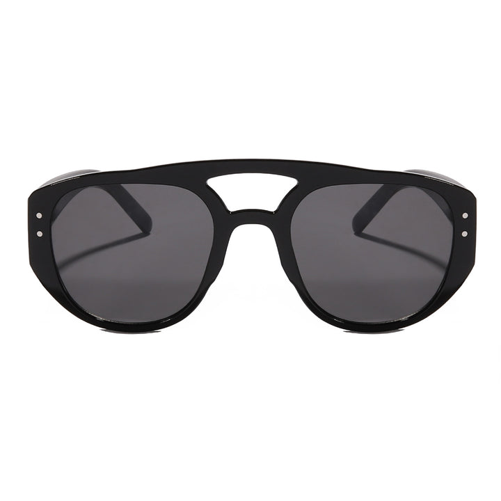 Dame oversized solbrille med moderne, strukturert ramme Skanto