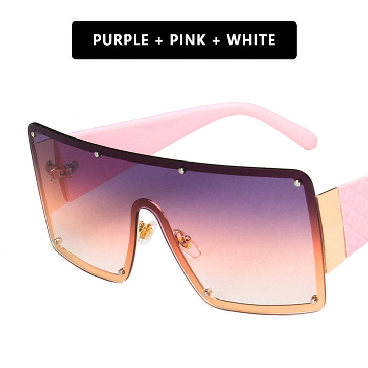 Dame geometrisk oversized solbrille med gradientlinser Skanto