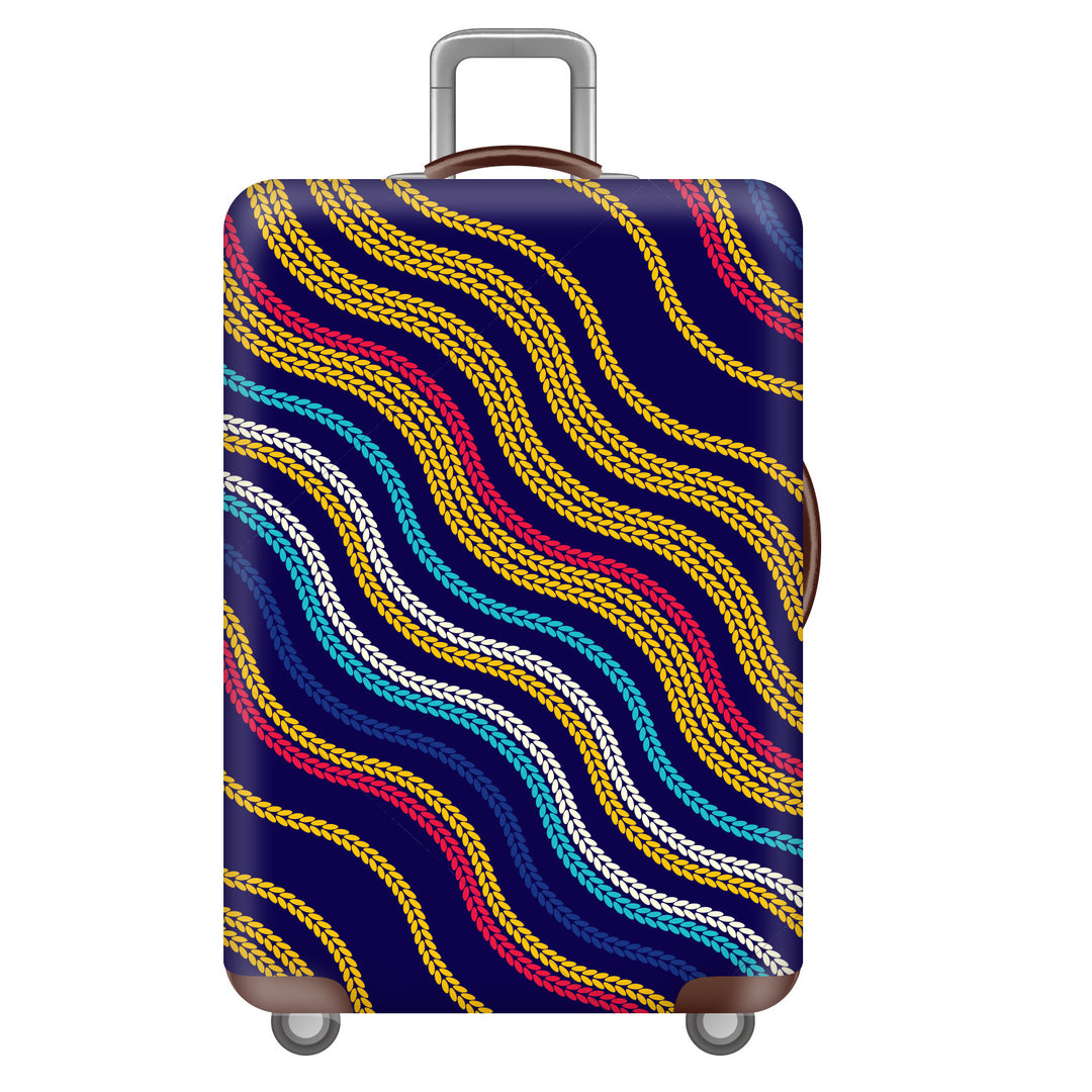 Unisex nan elastisk koffertrekk med tropisk bladmønster, dehningsbeskyttelse for hard skall og softcase Skanto