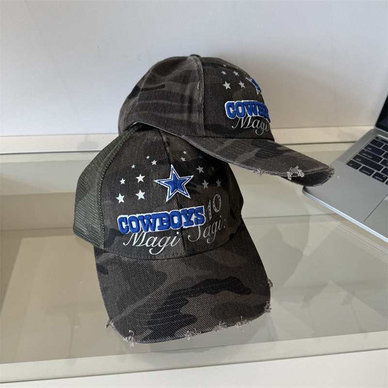 Herre Slitt Camuflasje Grafisk Baseball Caps Skanto