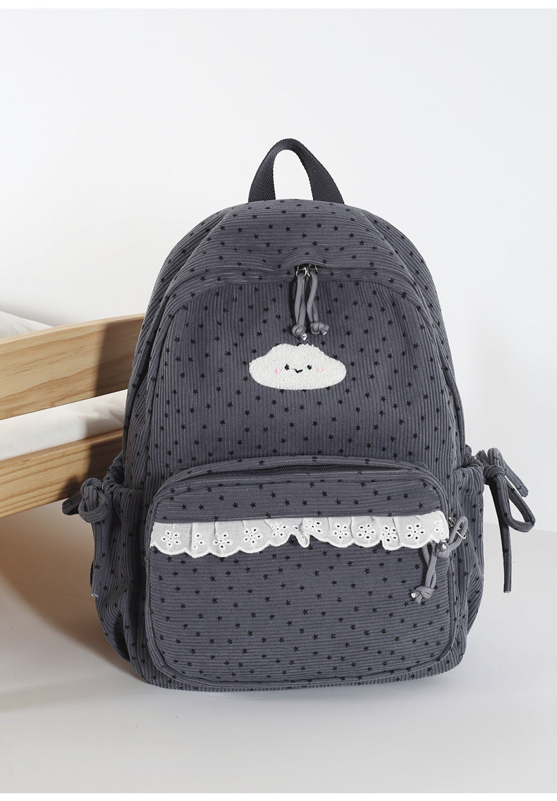 Hjerteknips Star-Print Mini Skole Ryggsekk