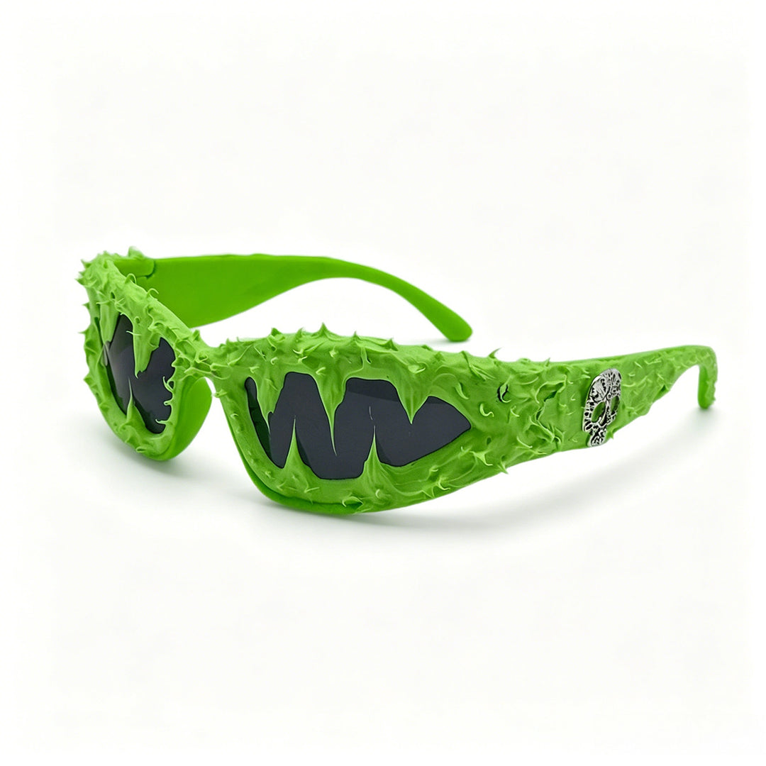 Dame kreativ fashion-solbriller med unike pigger og skull-design Skanto