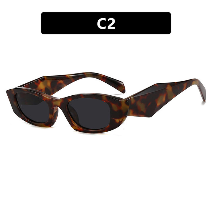 Dame trendy Cat-Eye solbriller med unikt ramme og UV-beskyttelse Skanto
