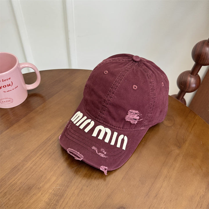 Kvinne's Slitt Grafisk Baseball Caps Skanto
