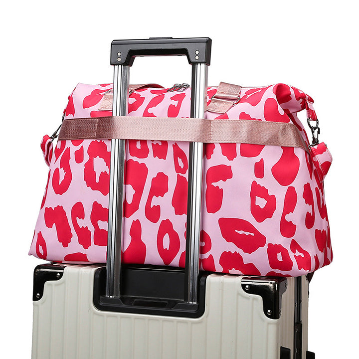 Sporty reise bag med trendy zebramønster Skanto