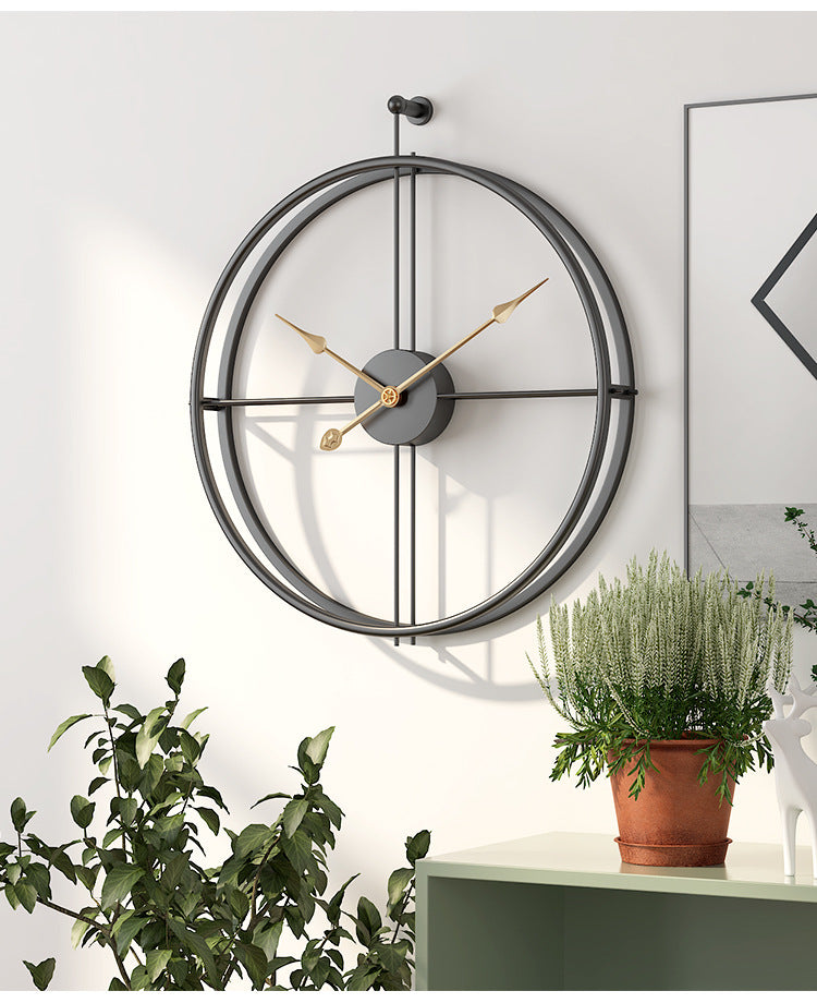 Skanto | Nordic Minimalist Stor Stille Veggklokke 20 Tommer